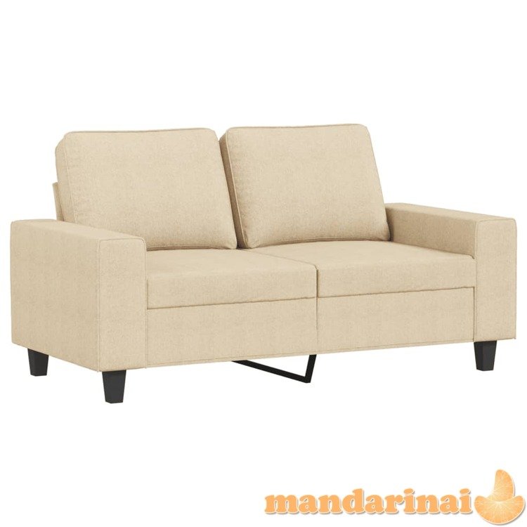 Dvivietė sofa, kreminės spalvos, 120cm, audinys