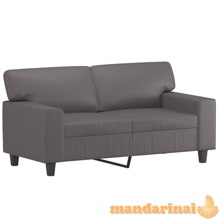 Dvivietė sofa, pilkos spalvos, 120cm, dirbtinė oda