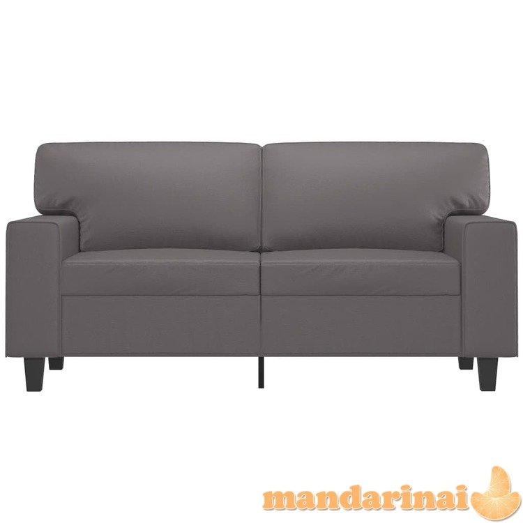 Dvivietė sofa, pilkos spalvos, 120cm, dirbtinė oda