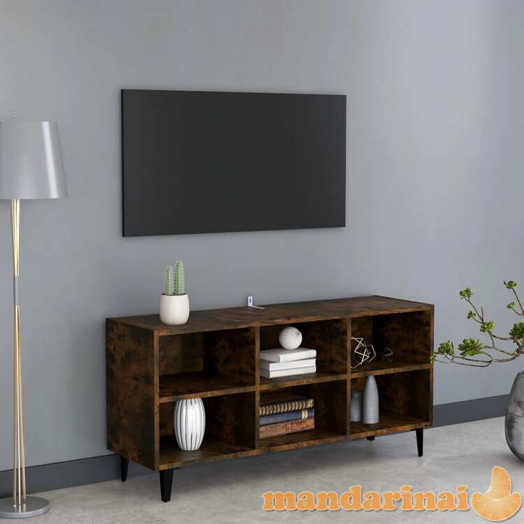 Tv spintelė su metalinėmis kojelėmis, ąžuolo, 103,5x30x50cm