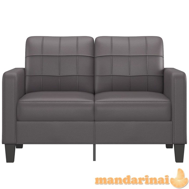 Dvivietė sofa, pilkos spalvos, 120cm, dirbtinė oda