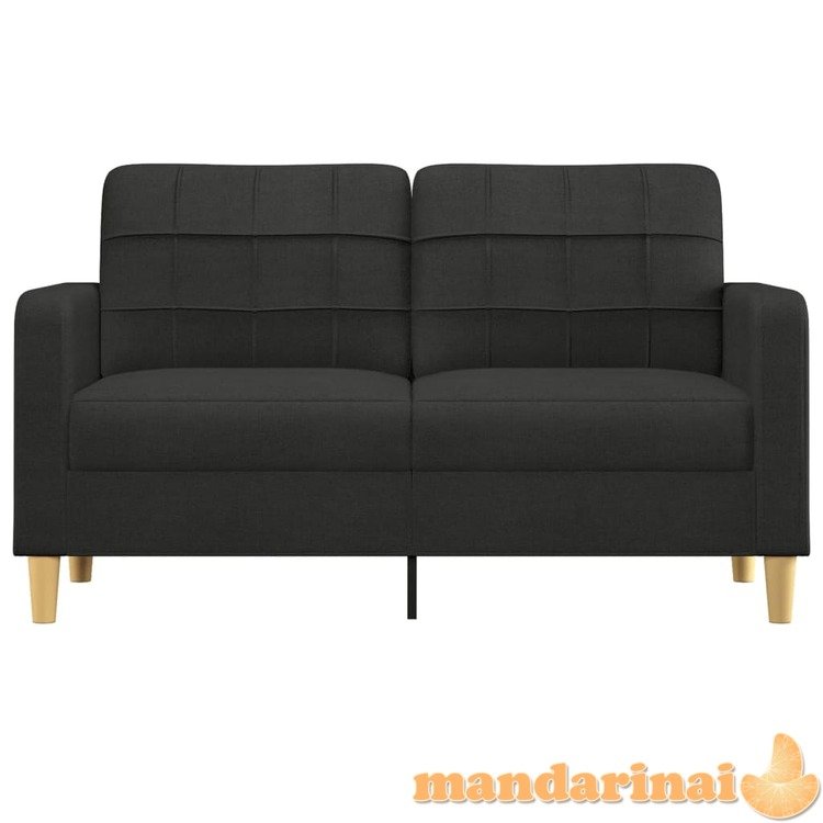 Dvivietė sofa, juodos spalvos, 140cm, audinys