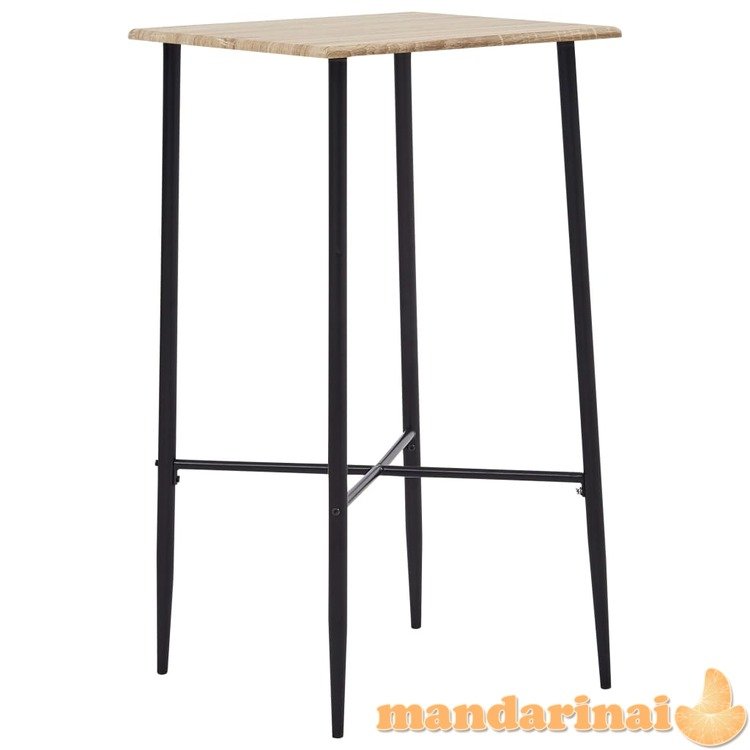 Baro stalas, ąžuolo spalvos, 60x60x111cm, mdf