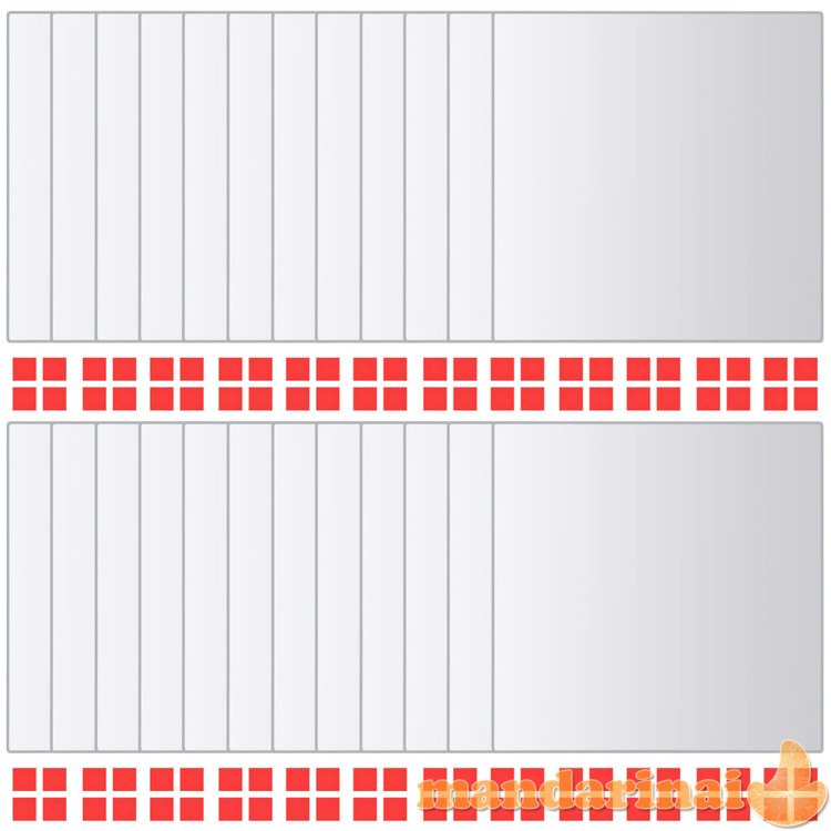 Veidrodinės plytelės, 24vnt., kvadrato forma, stiklas