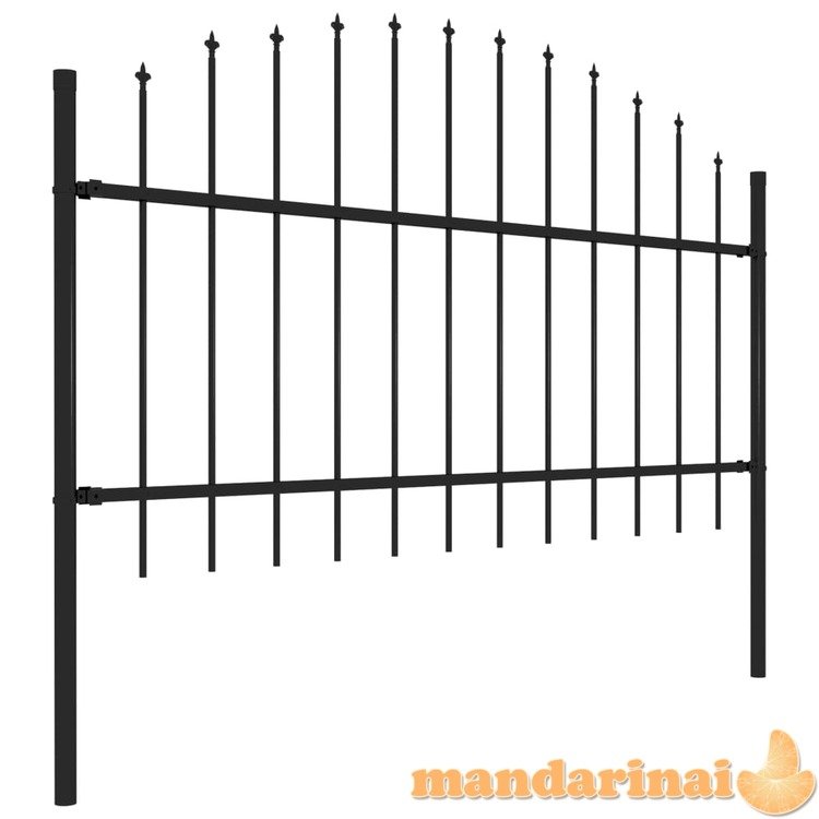 Sodo tvora su iečių viršug., juoda, (1-1,25)x6,8m, plienas