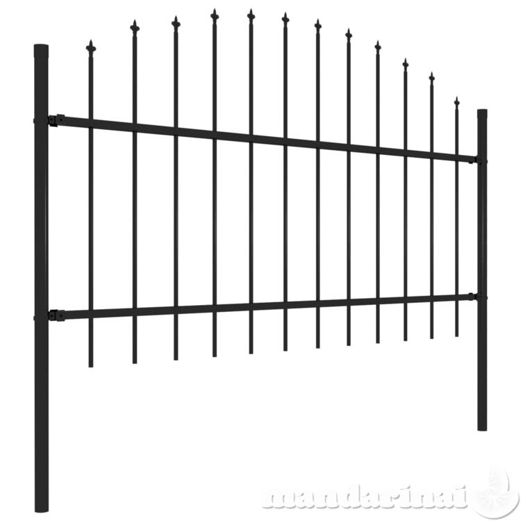 Sodo tvora su iečių viršug., juoda, (1-1,25)x11,9m, plienas