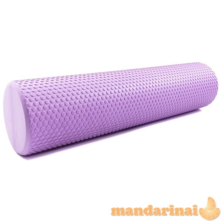 Masažinis jogos volas SANRO Foam roll 60*15cm Šviesiai violetinis