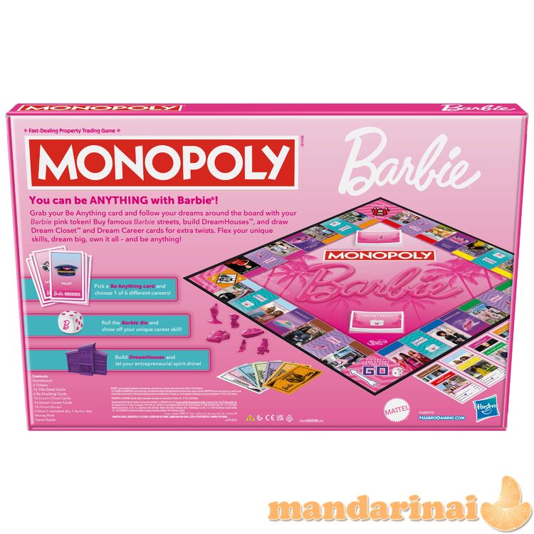 MONOPOLY Žaidimas „Barbie 