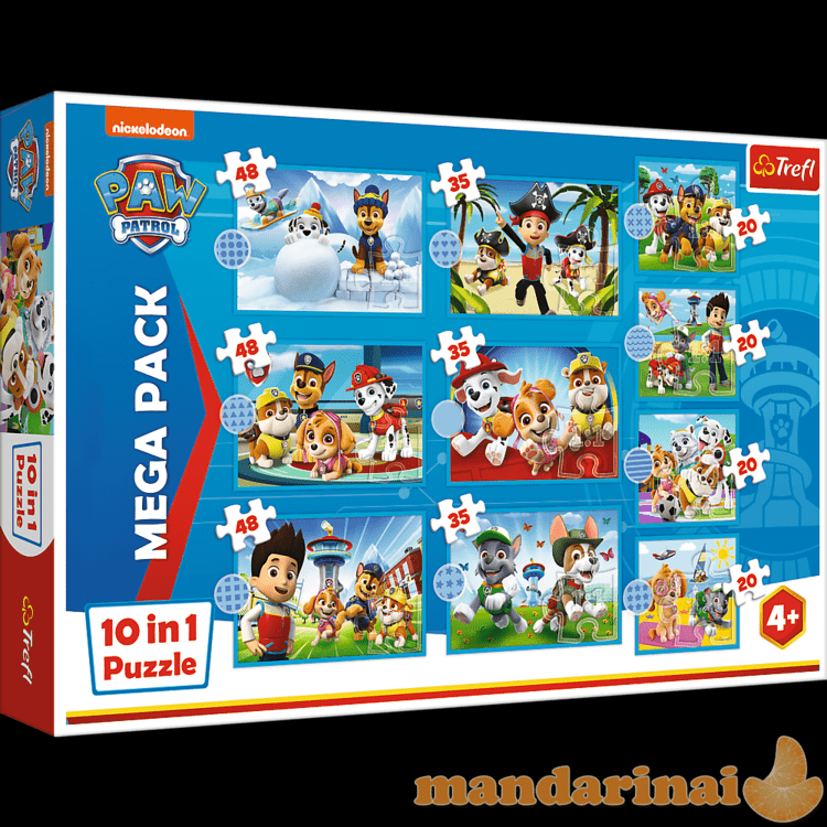 TREFL PAW PATROL 10 dėlionių rinkinys „Šuniukai-patruliai“