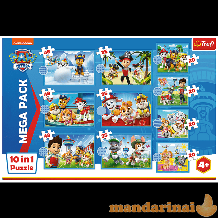 TREFL PAW PATROL 10 dėlionių rinkinys „Šuniukai-patruliai“