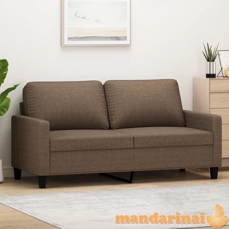 Dvivietė sofa, rudos spalvos, 140cm, audinys