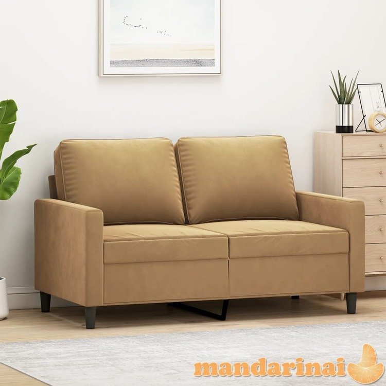 Dvivietė sofa, rudos spalvos, 120cm, aksomas