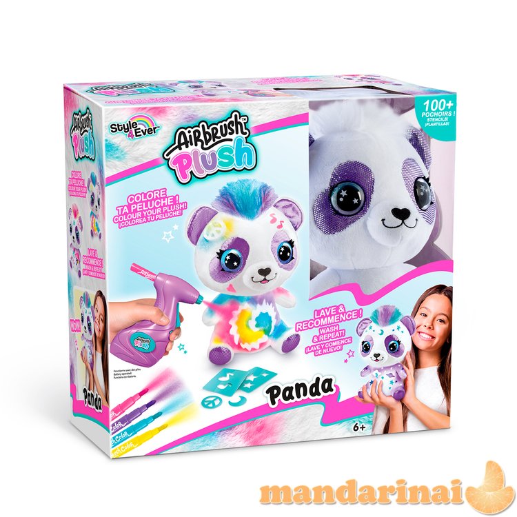 AIRBRUSH PLUSH Rinkinys su aerografu „Panda , 25 cm