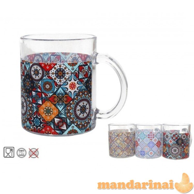 Puodukas stikl. 330ml decor MOZAIK