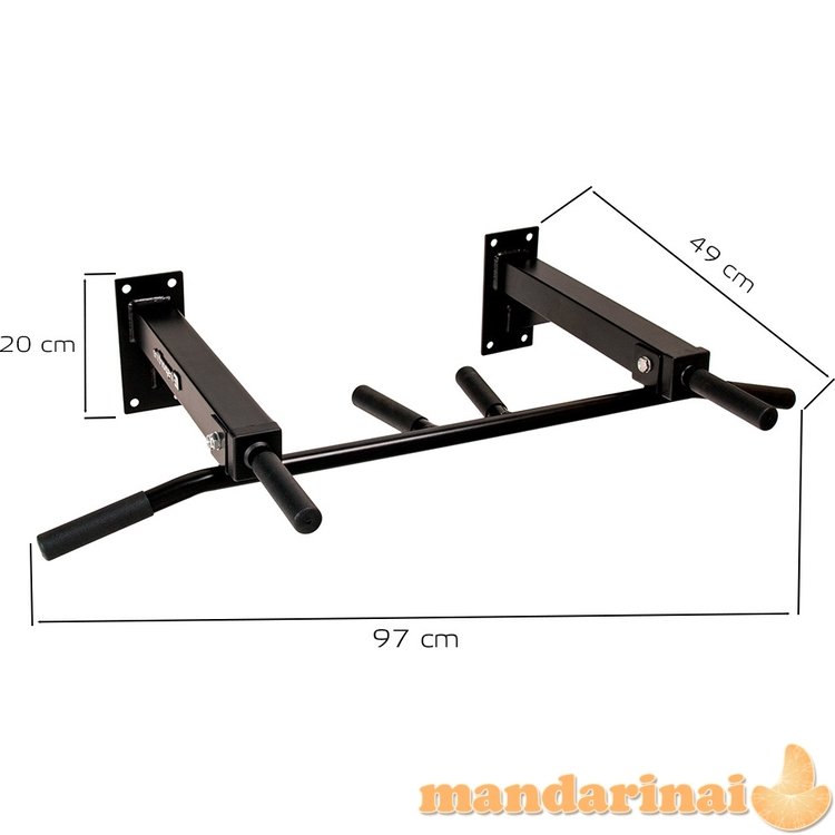 Montuojamas prie sienos skersinis prisitraukimams inSPORTline LCR1103 97x49cm