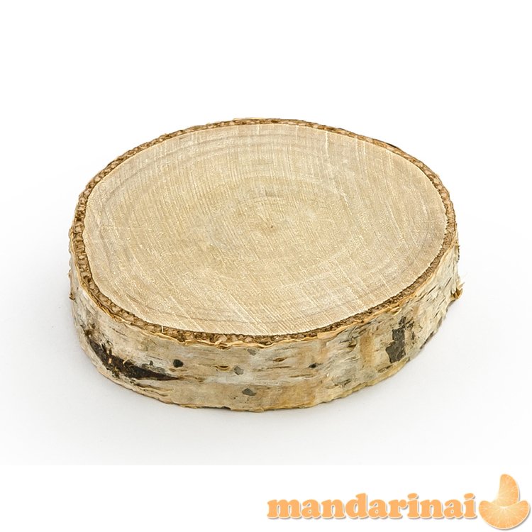 Wooden place cards, diameter 4.5-6.5cm (1 pkt / 20 pc.)