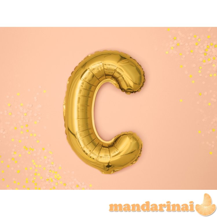 Foil Balloon Letter C , 35cm, gold