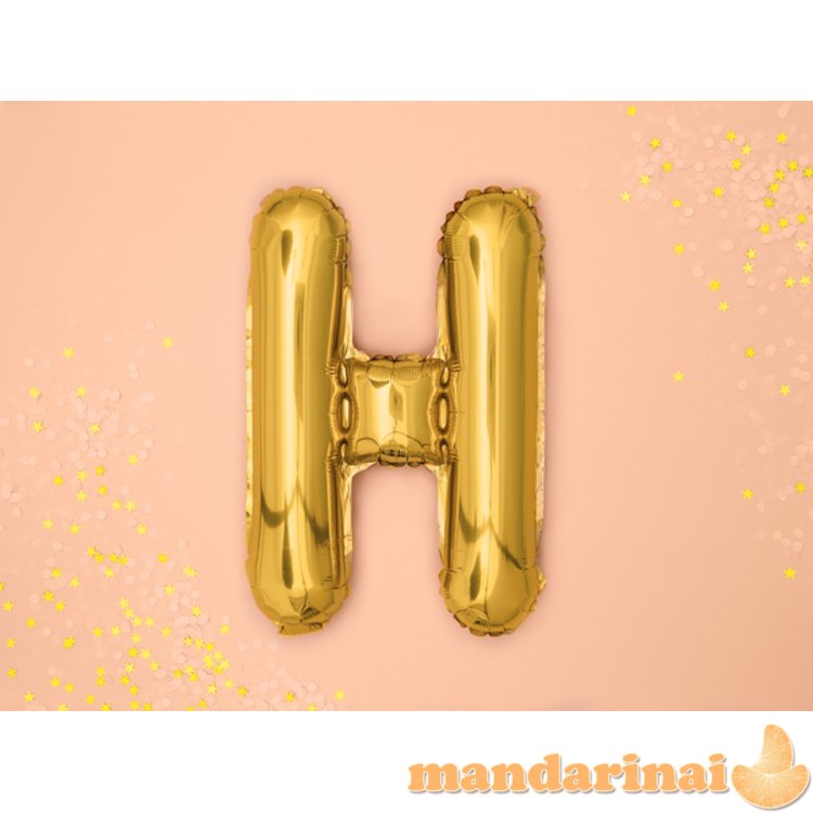 Foil Balloon Letter H , 35cm, gold