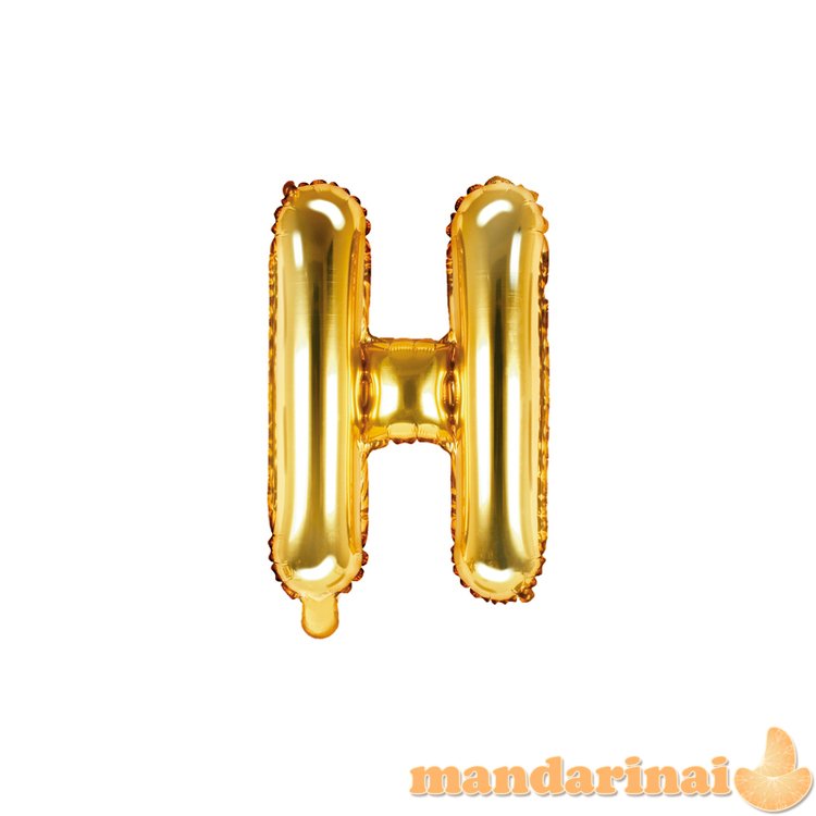 Foil Balloon Letter H , 35cm, gold