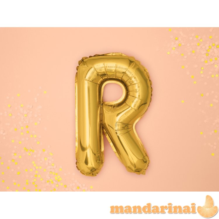 Foil Balloon Letter R , 35cm, gold