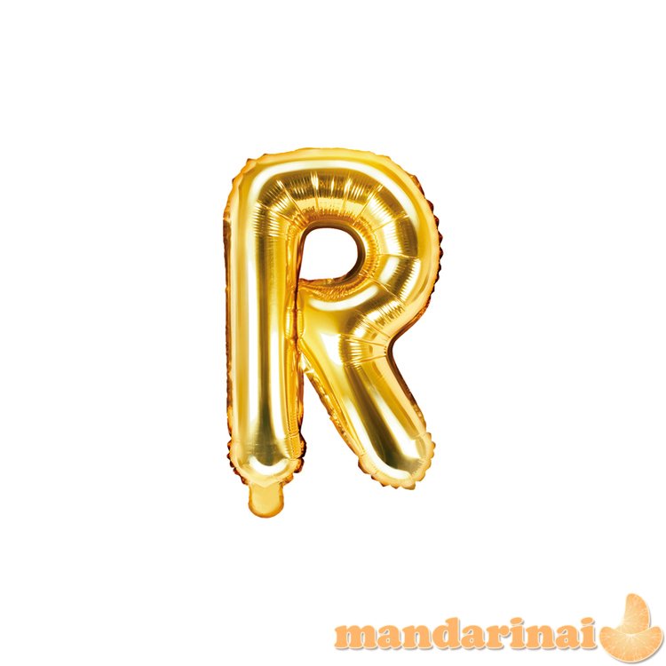 Foil Balloon Letter R , 35cm, gold