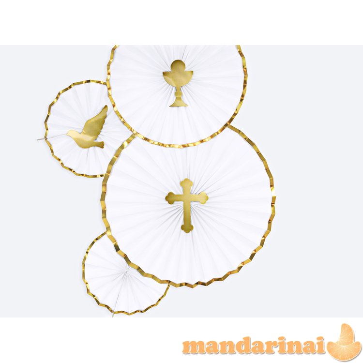 Cake toppers First Communion, gold, 31.5cm (1 pkt / 6 pc.)