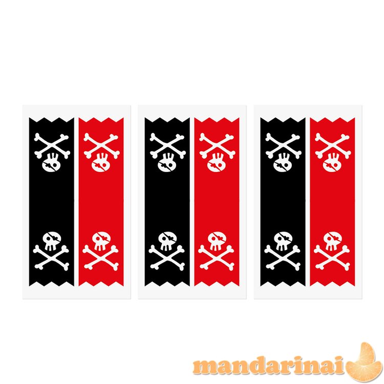 Treat bags Pirates Part, kraft, 8x18x6cm (1 pkt / 6 pc.)