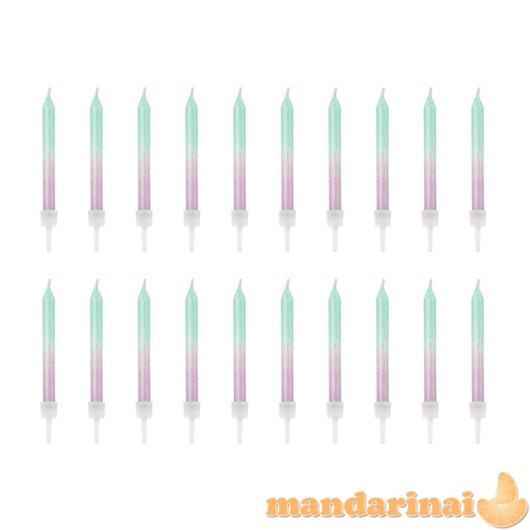 Birthday candles ombre, 6cm (1 pkt / 20 pc.)