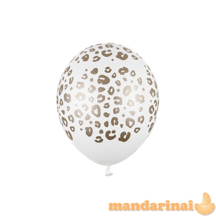 Balloons 30 cm, Spots, Pastel Pure White (1 pkt / 50 pc.)