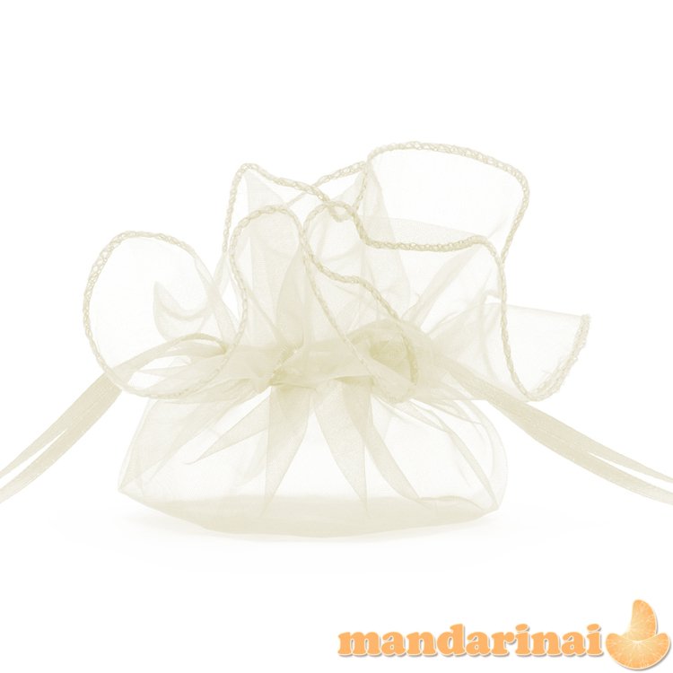 Organza pouches, cream, 25cm (1 pkt / 10 pc.)