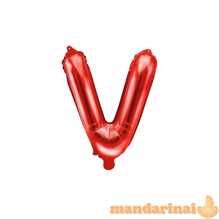 Foil Balloon Letter V , 35cm, red