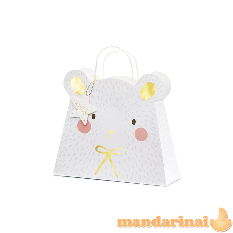 Gift bag Polar bear, mix, 31.5x27x10cm