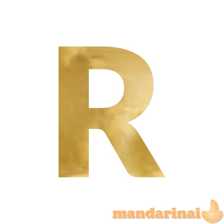 Mirror letter R , gold, 50x60 cm