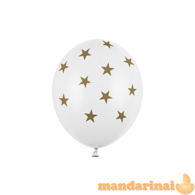 Balloons 30cm, Stars, Pastel Pure White (1 pkt / 50 pc.)