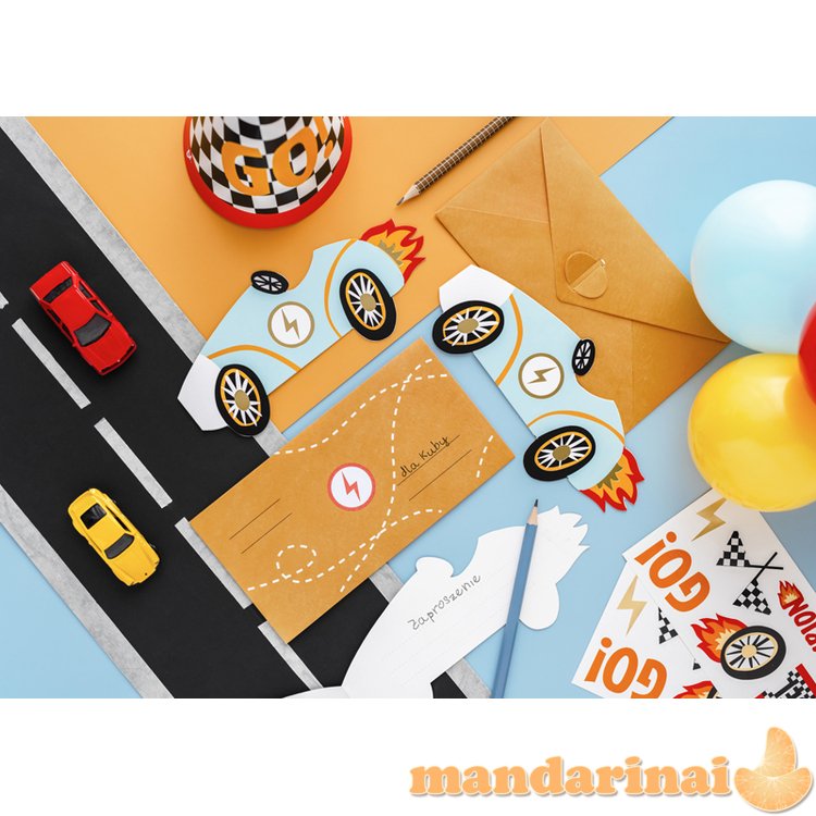 Invitations Car, mix (1 pkt / 6 pc.)