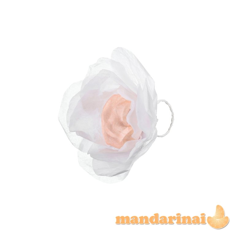 Hand Streamer Flower Set, 7,5cm Diameter, white (1 pkt / 10 pc.)