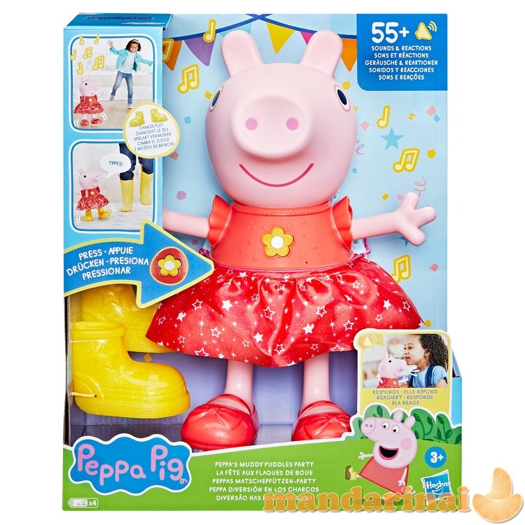 PEPPA PIG Per balas šokinėjanti Kiaulytė Pepa, 30 cm