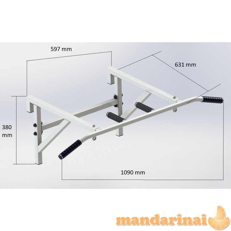 Skersinis tvirtinamas ant gimnastikos sienelės skersinis SANRO DZ-2, iki 180kg baltas