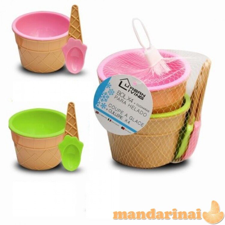 Indeliai plast. 10*7cm s/š 2vnt ICECREAM