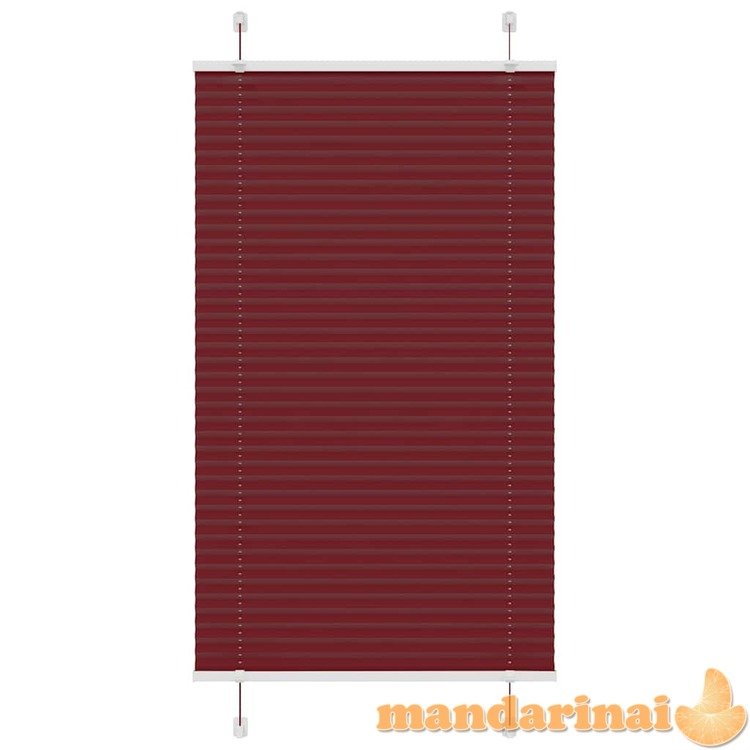 Plisuota žaliuze bordo raudona 75x150 cm audinio plotis 74,4 cm