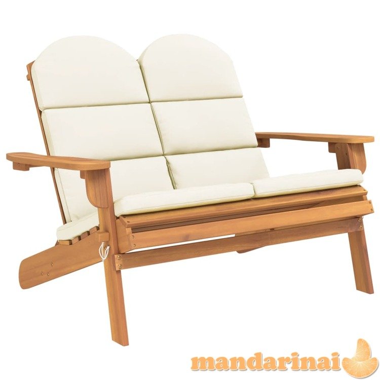 Sodo adirondack suoliukas su pagalvėlėmis, 126cm, akacija