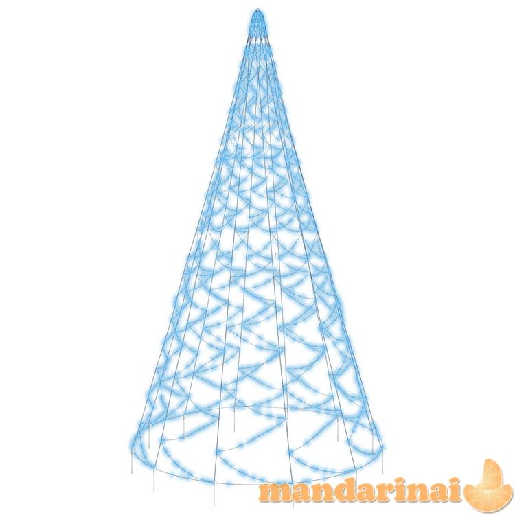 Kalėdų eglutė ant vėliavos stiebo, 800cm, 3000 mėlynų led