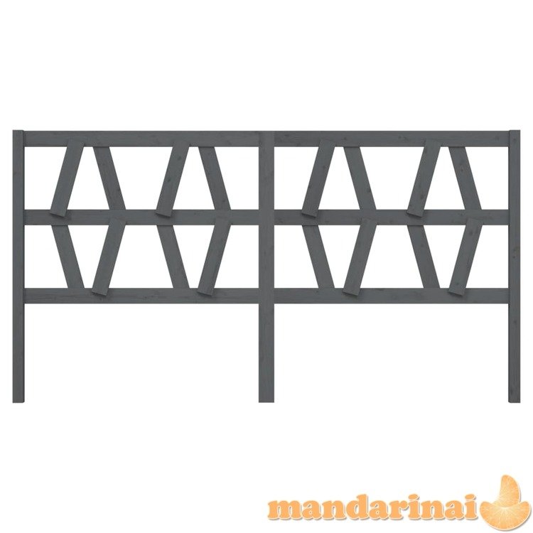 Lovos galvūgalis, pilkas, 206x4x100cm, pušies medienos masyvas