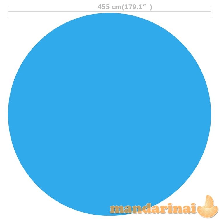 Plūdur. saulės šviesą sugerianti baseino plėvelė, 455cm, mėl.