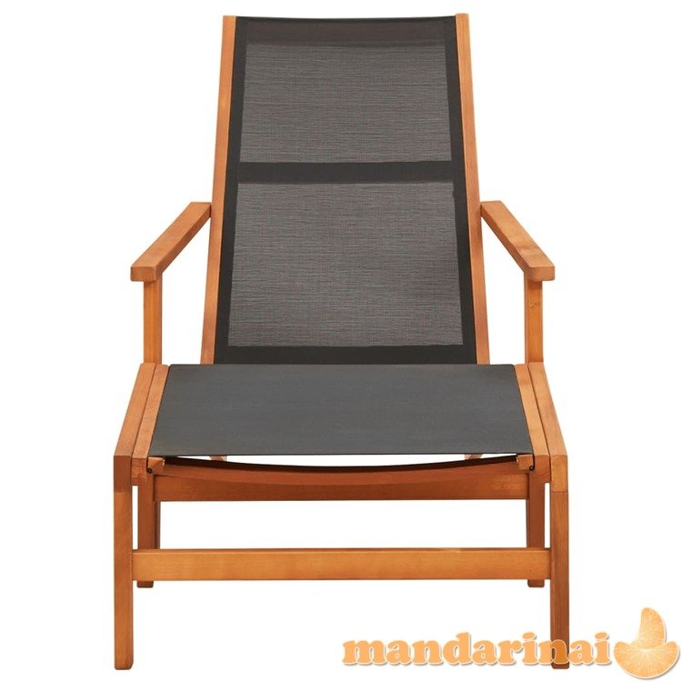 Sodo kėdė su pakoja, eukalipto medienos masyvas ir tekstilenas
