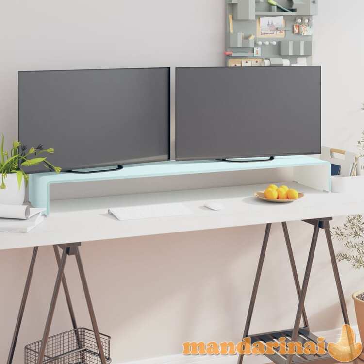 Tv stovas/monitoriaus pakyla, žalias, 120x30x13cm, stiklas