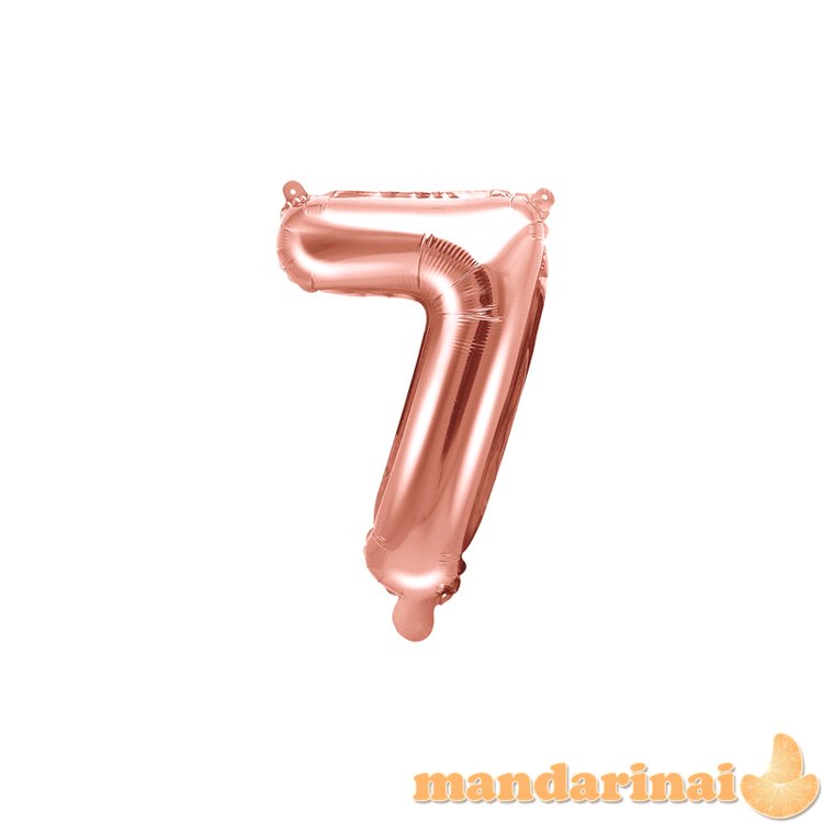 Foil Balloon Number   7  , 35cm, rose gold