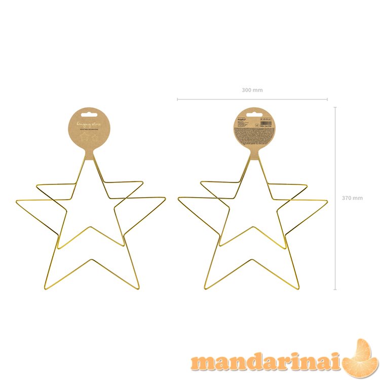 Metal hanging decorations Stars, mix (1 pkt / 2 pc.)