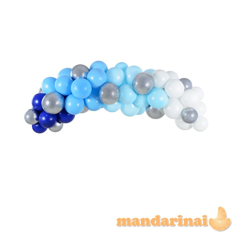 Balloon garland - blue, 200cm (1 pkt / 60 pc.)