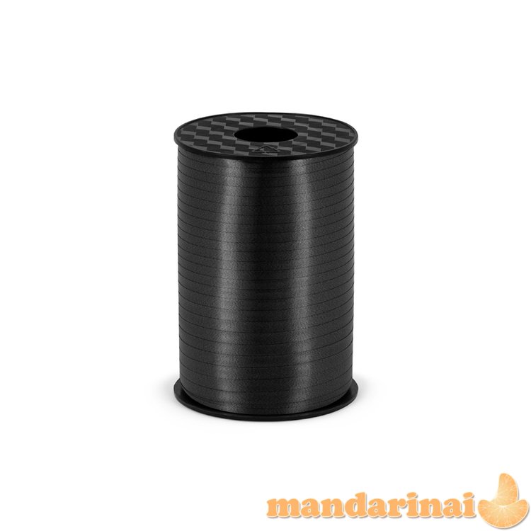 Plastic ribbon, black, 5mm/225m